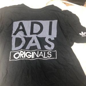 Black and gray and white Adidas shirt